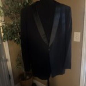 After Six By Rudofker Men's Blazer 44 Vintage 1940s Tuxedo Shawl Collar Wool